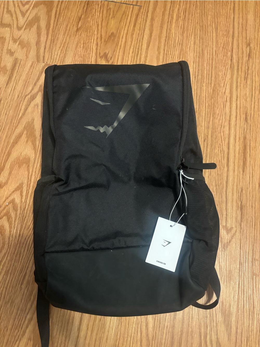 Gymshark Black Messenger Bag with Subtle Reflective Logo